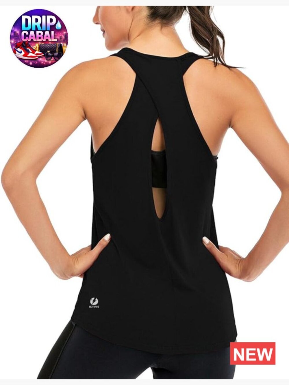 Cross Backless Racerback Workout Tank Top for Yoga Running Gym